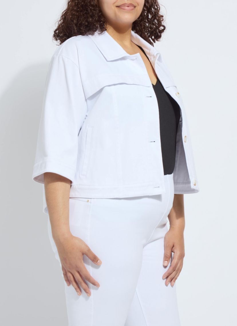 Plus Remi 3/4 Sleeve Denim Jacket