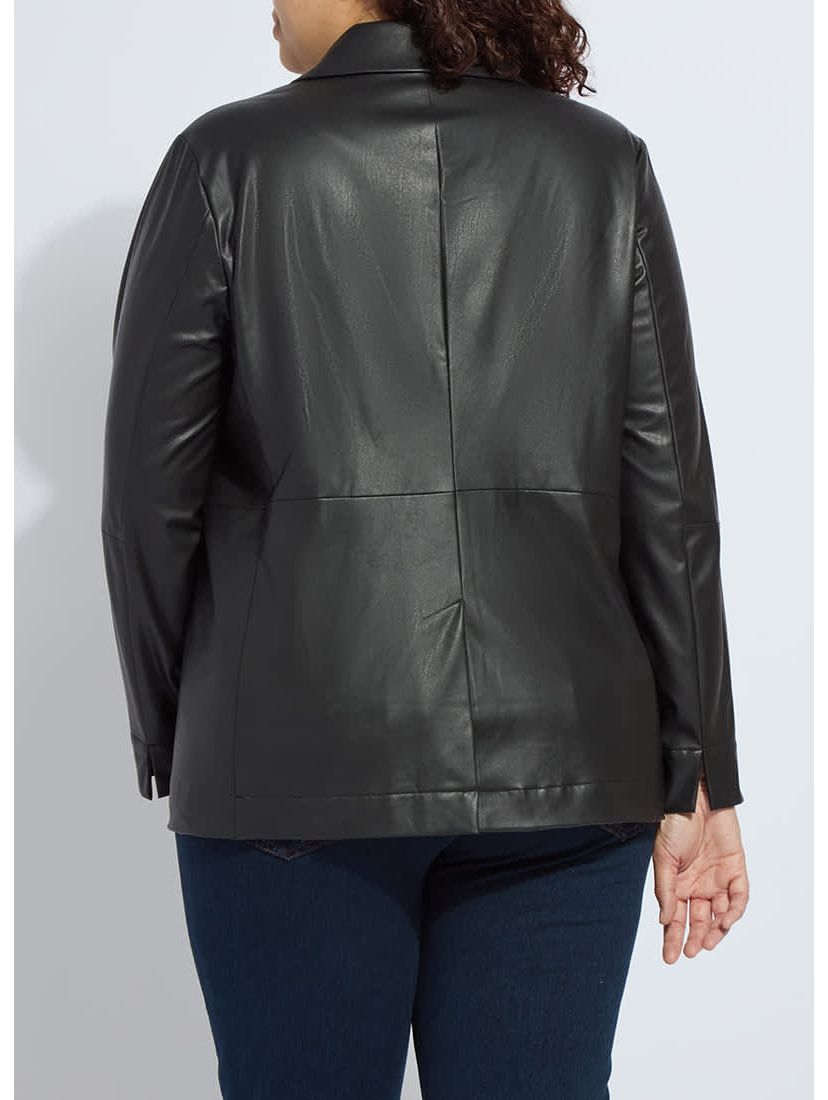 Plus Versatile Vegan Leather Blazer