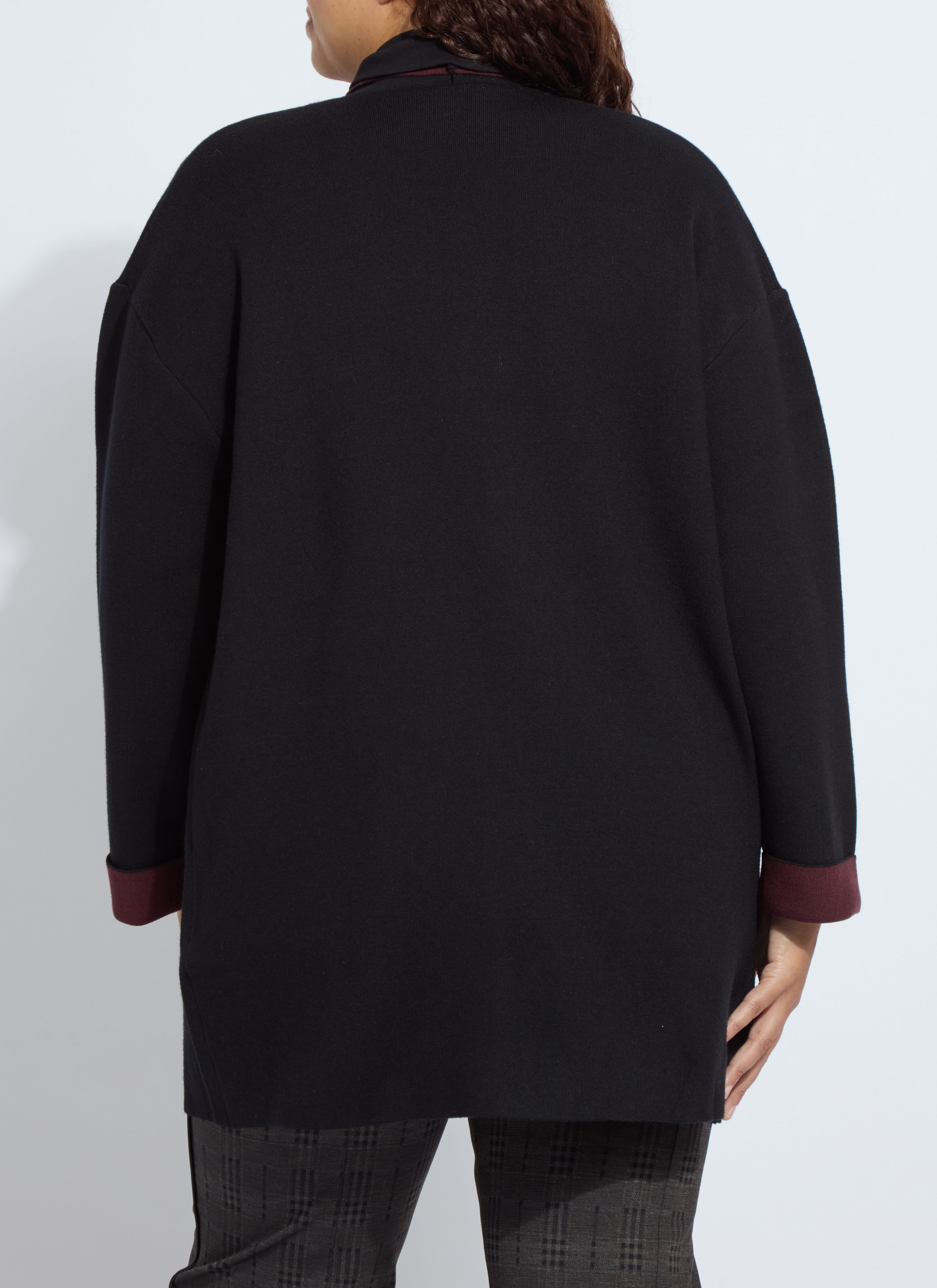 Nicolette Double Face Knit Cardigan Curvy