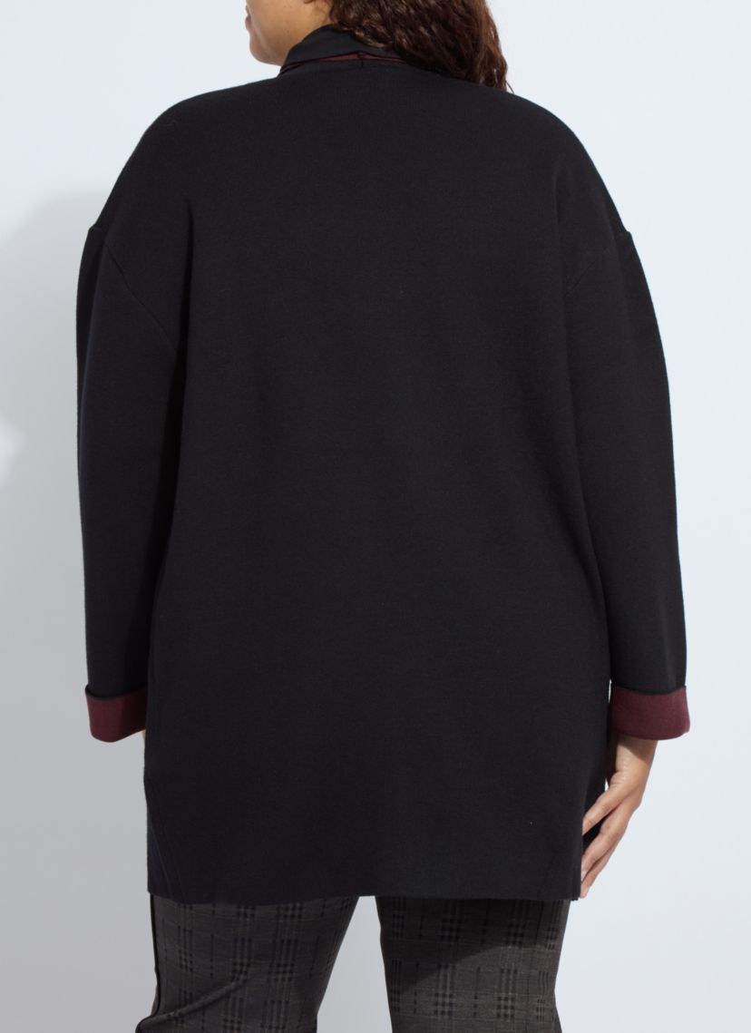 Nicolette Double Face Knit Cardigan Curvy