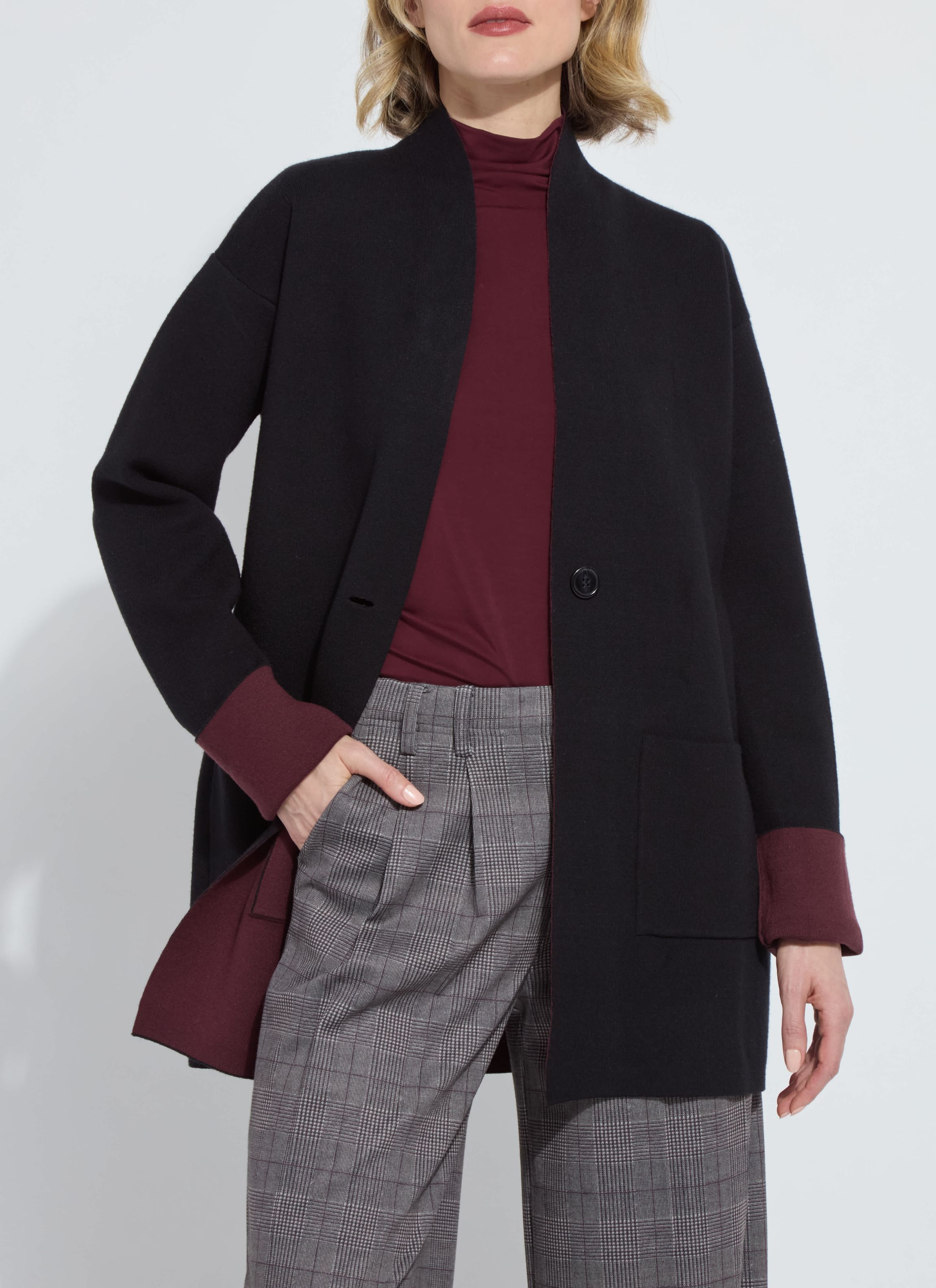 Nicolette Double Face Knit Cardigan