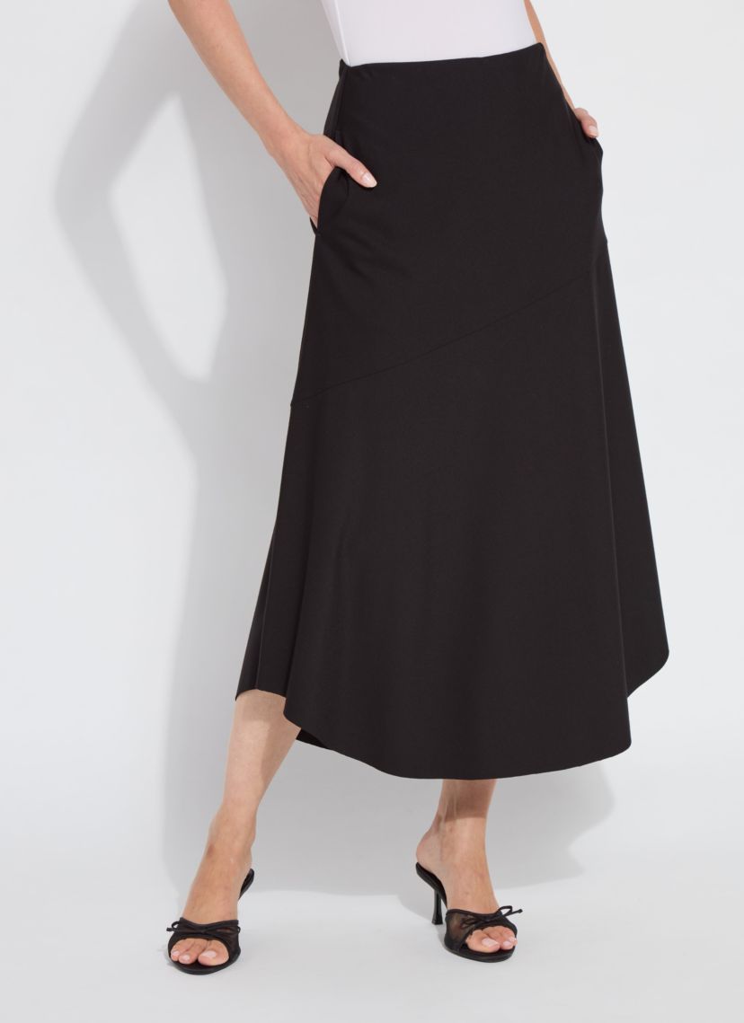 Plus Drapey Ponte A-Line Midi Skirt
