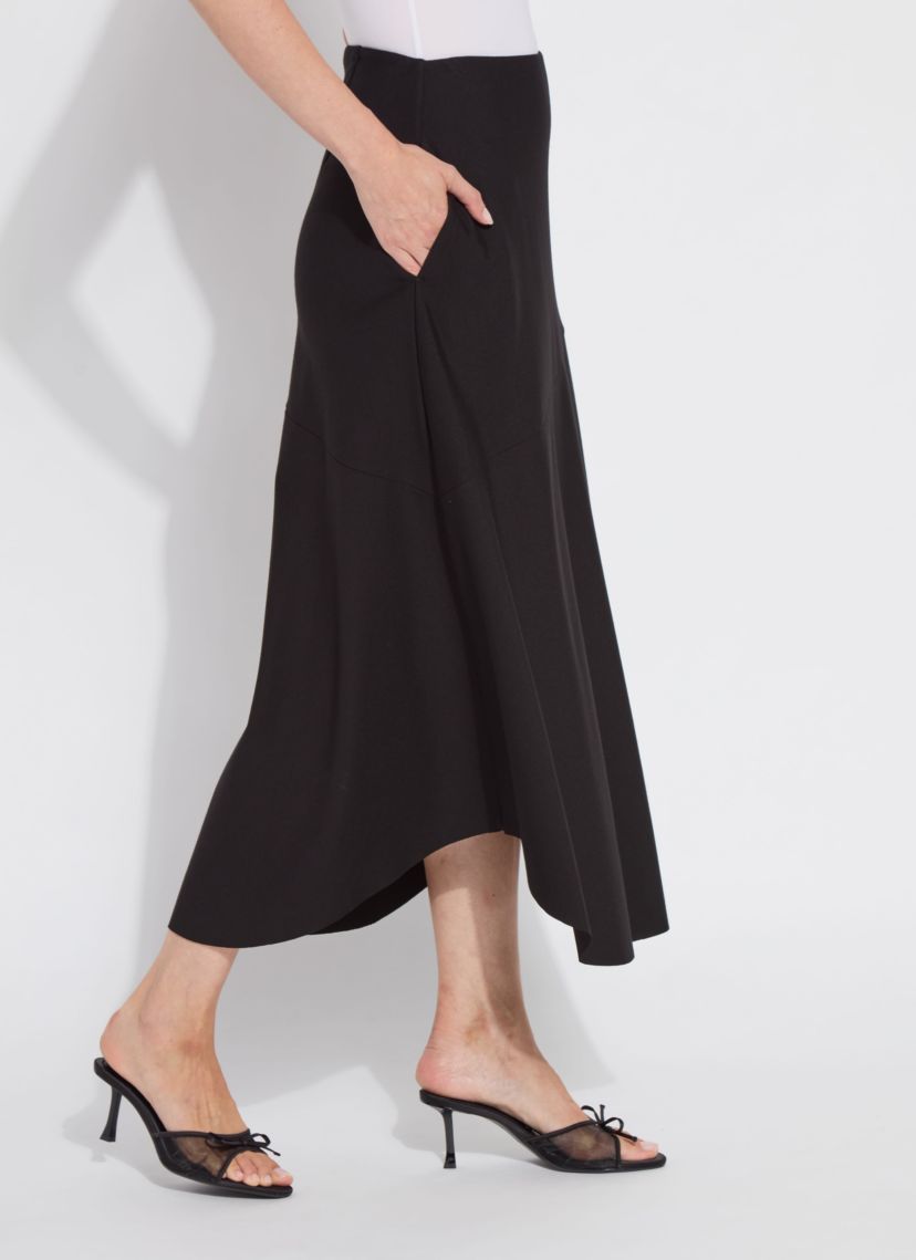 Plus Drapey Ponte A-Line Midi Skirt