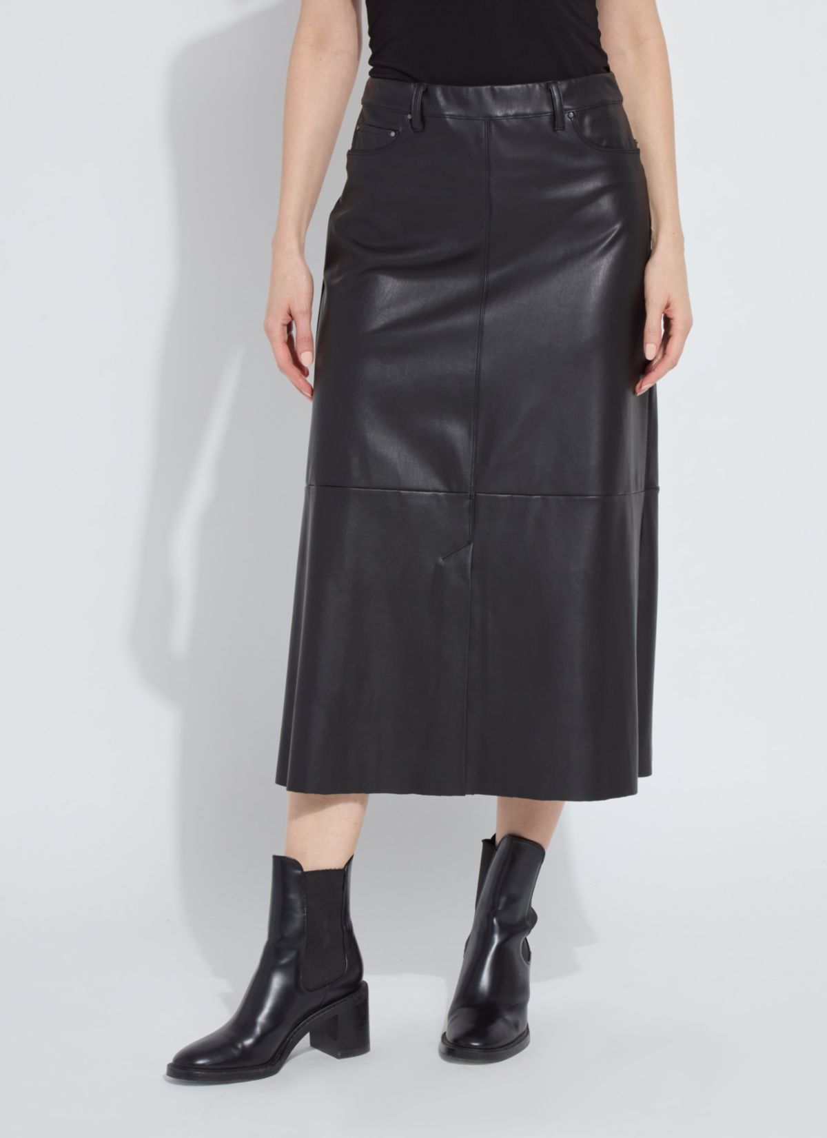 Warren A-Line Vegan Leather Skirt