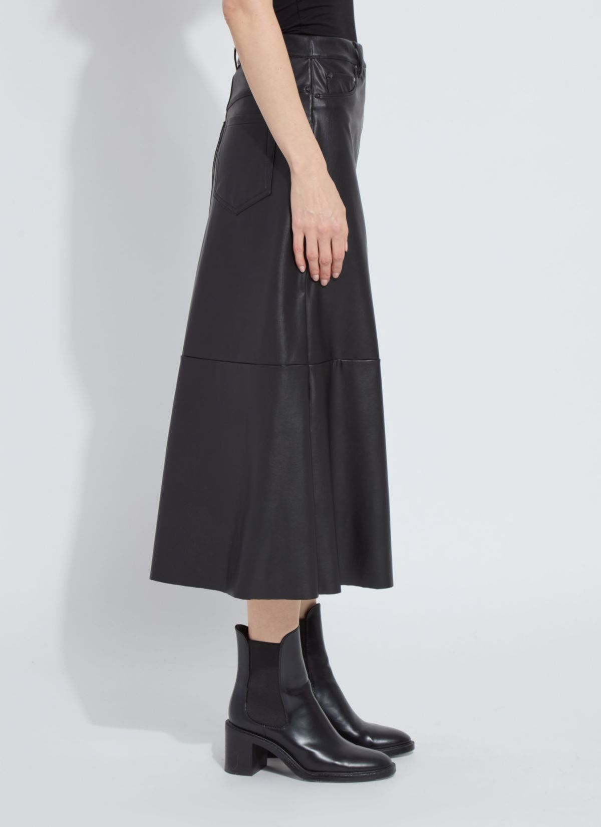 Warren A-Line Vegan Leather Skirt