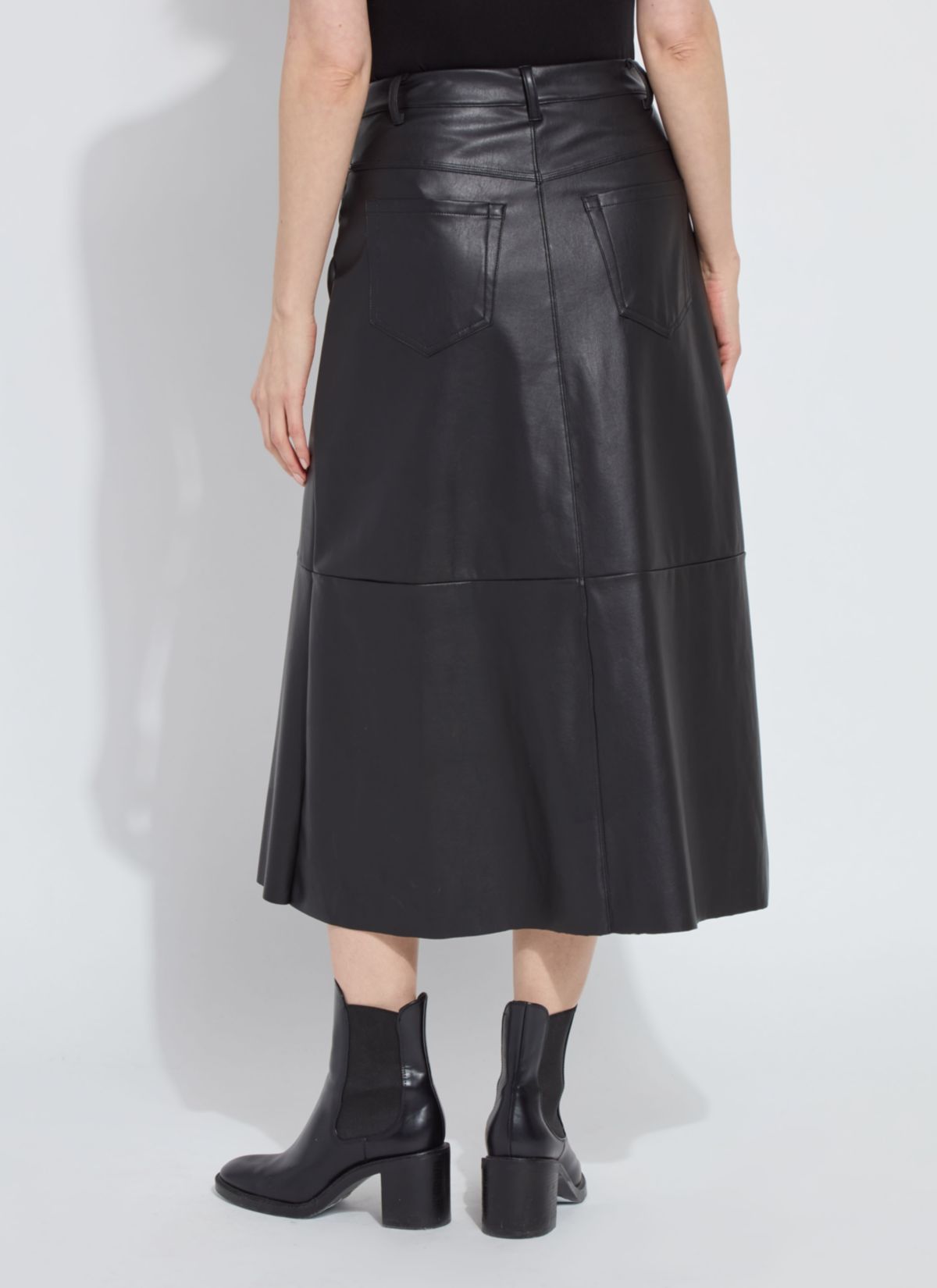 Warren A-Line Vegan Leather Skirt