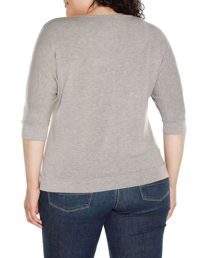 Plus Size Grommet Dolman Sleeve Top