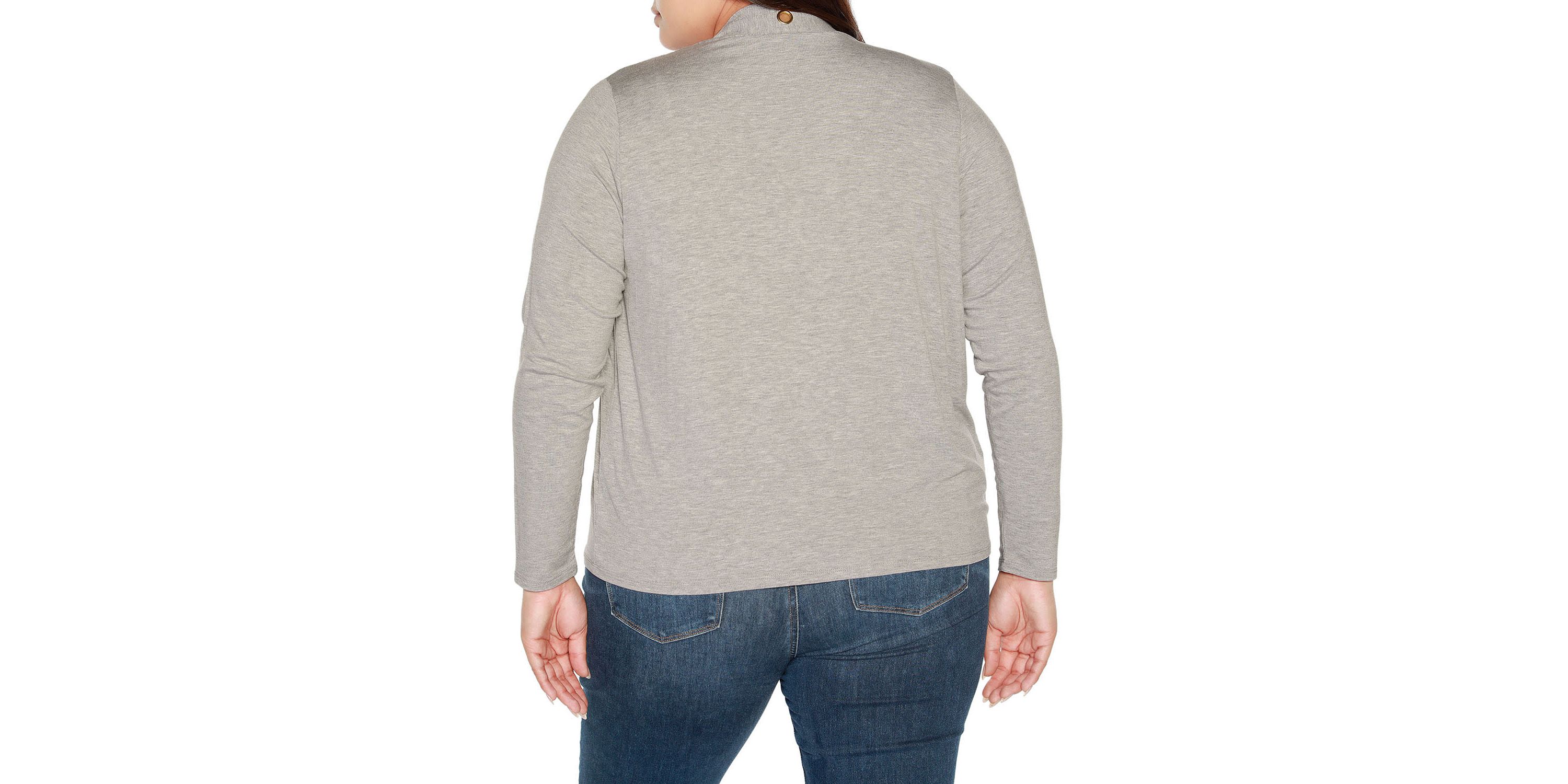Plus Size Grommet Detail Cropped Knit Cardigan