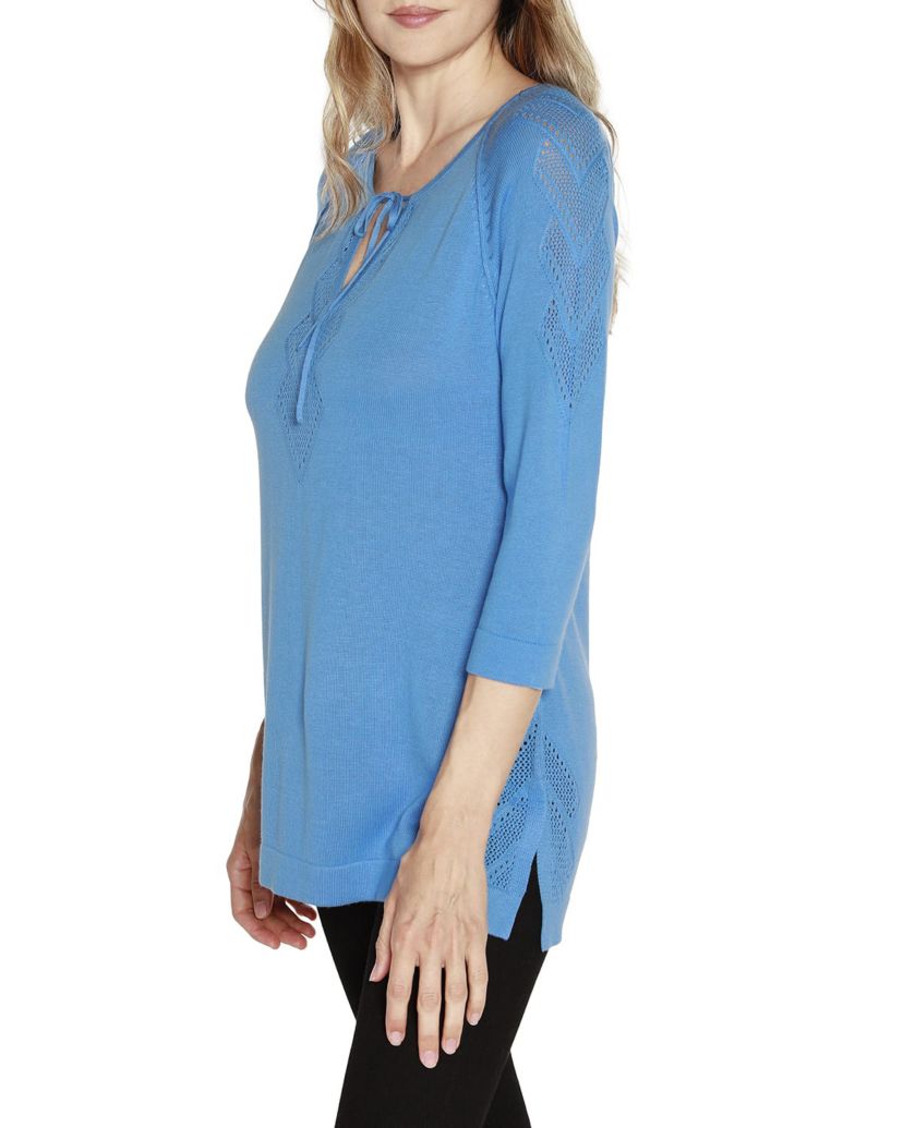 Raglan Sleeve Pointelle Sweater