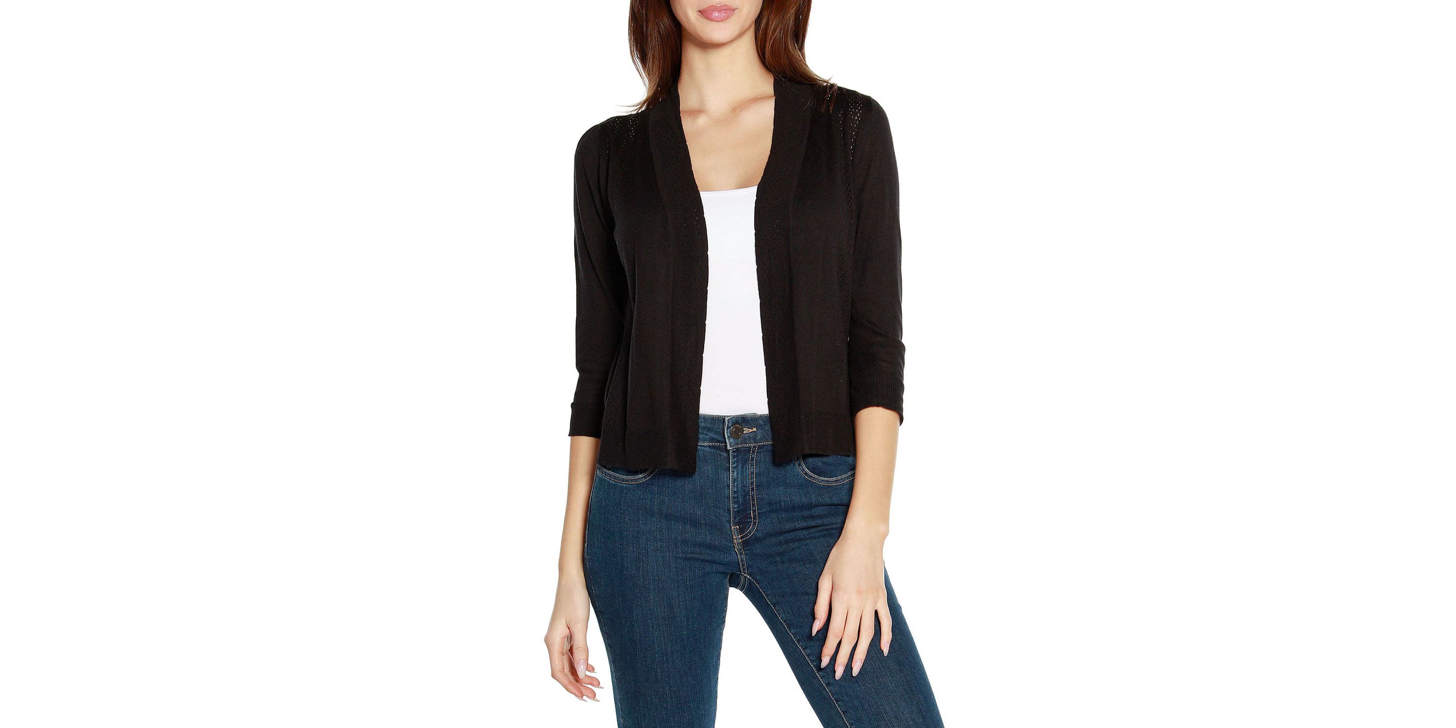 3/4 Sleeve Open Cardigan Sweater