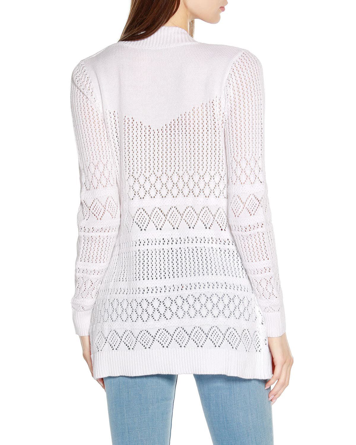 Pointelle Open Cardigan