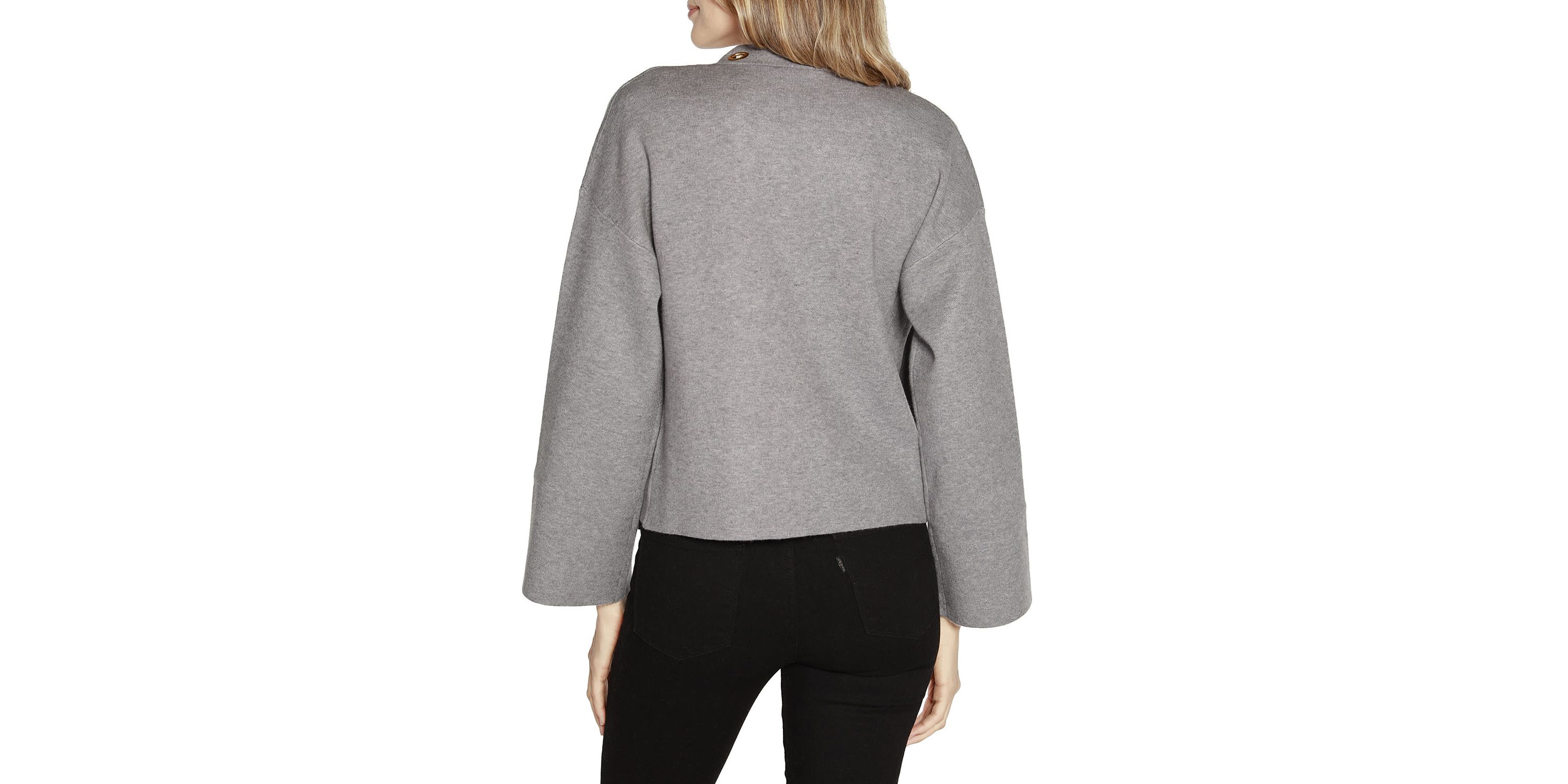 Drop Shoulder Grommet Cardigan