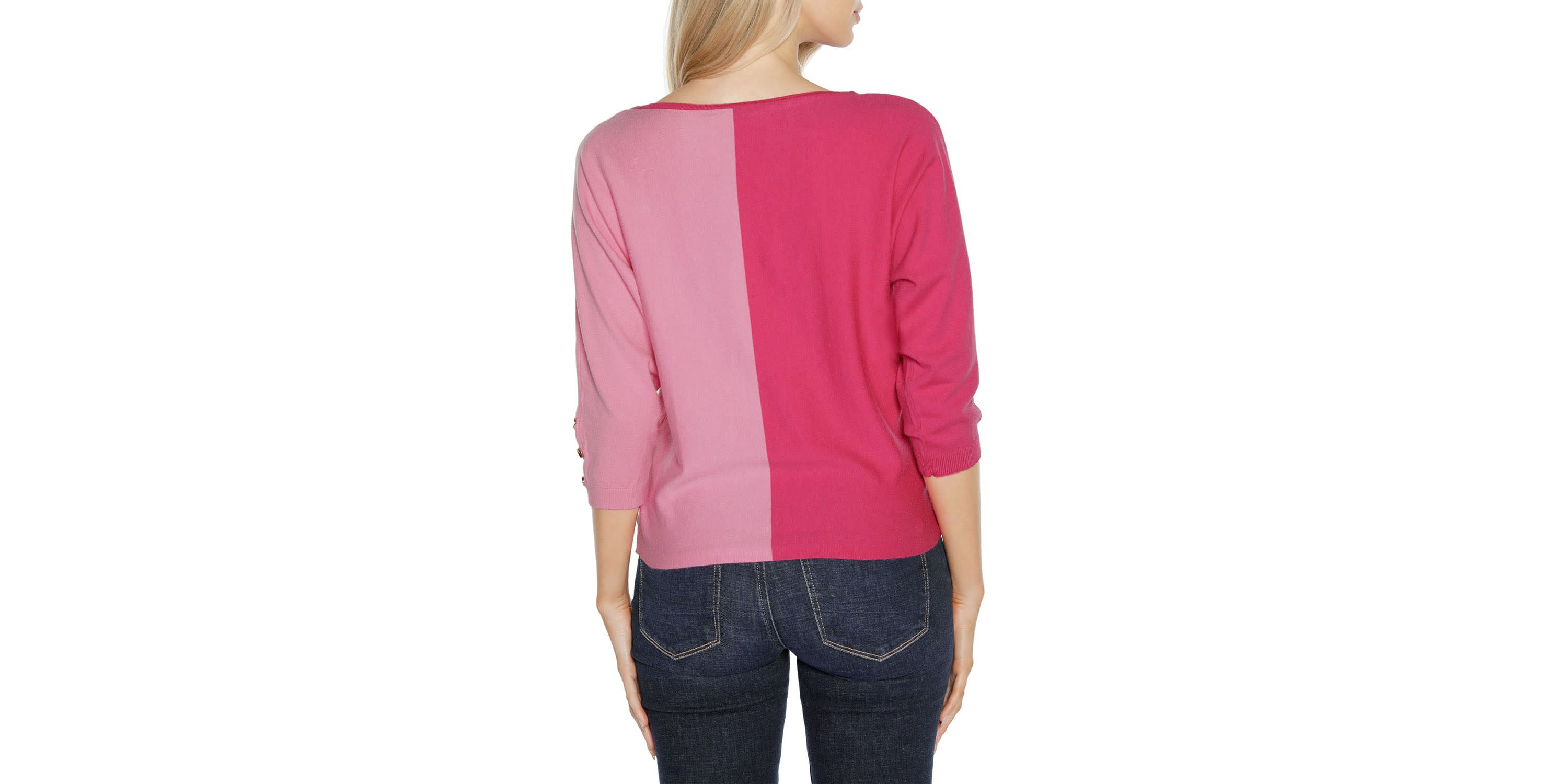 Colorblock 3/4-Sleeve Dolman Sweater