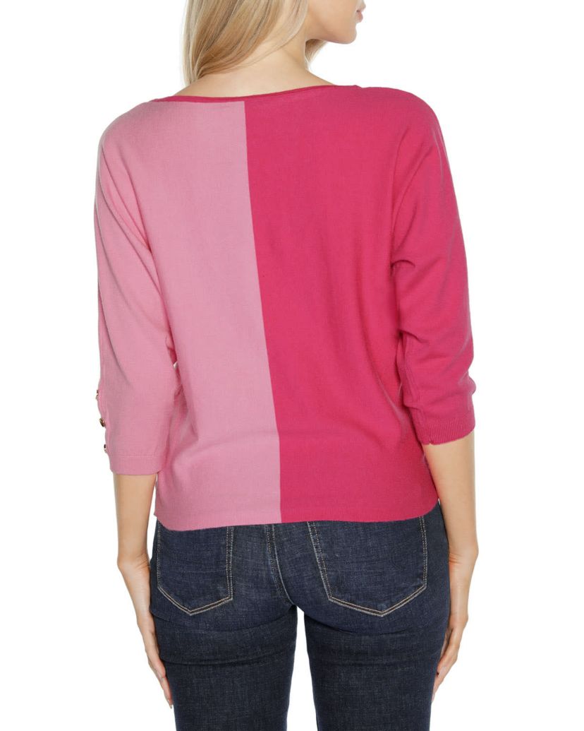 Colorblock 3/4-Sleeve Dolman Sweater