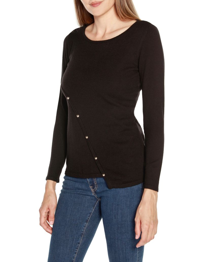 Asymmetrical Crossover-Front Sweater