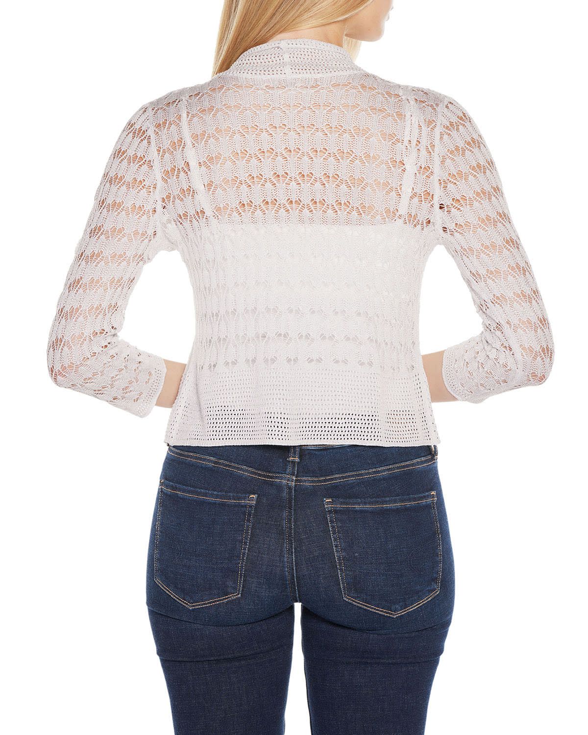 Pointelle Stich Flowy Open Cardigan