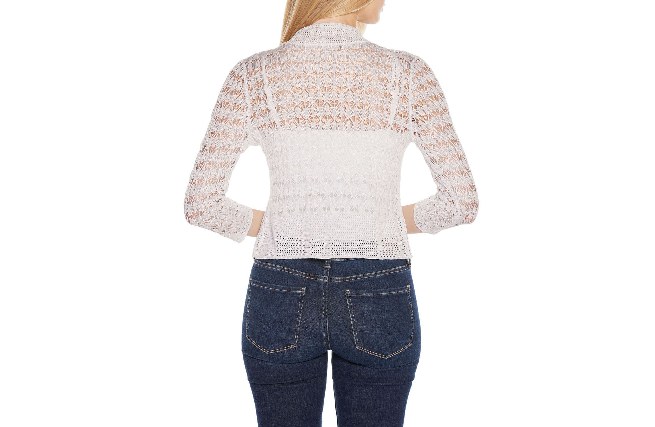 Pointelle Stich Flowy Open Cardigan