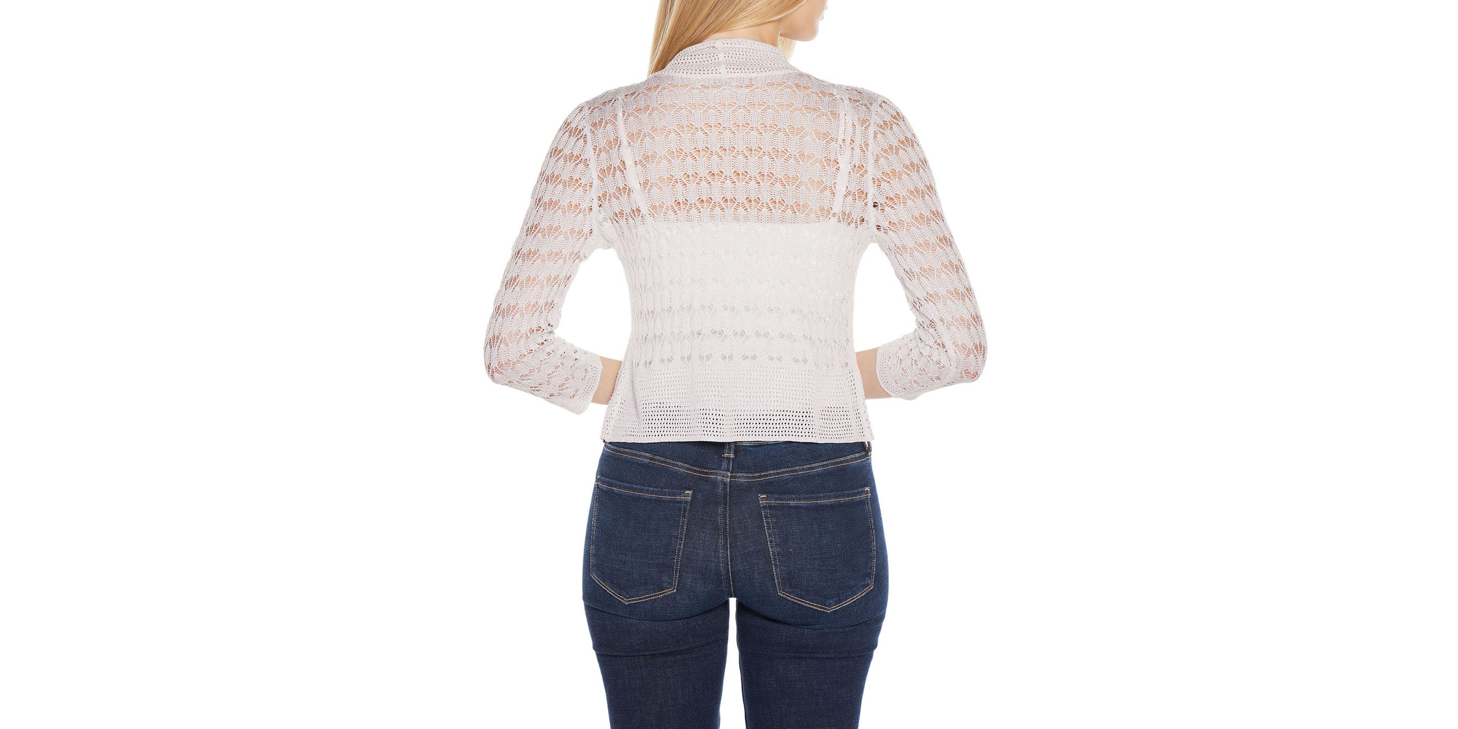 Pointelle Stich Flowy Open Cardigan