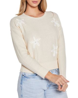 Belldini 3-D Floral Trim Sweater | belk