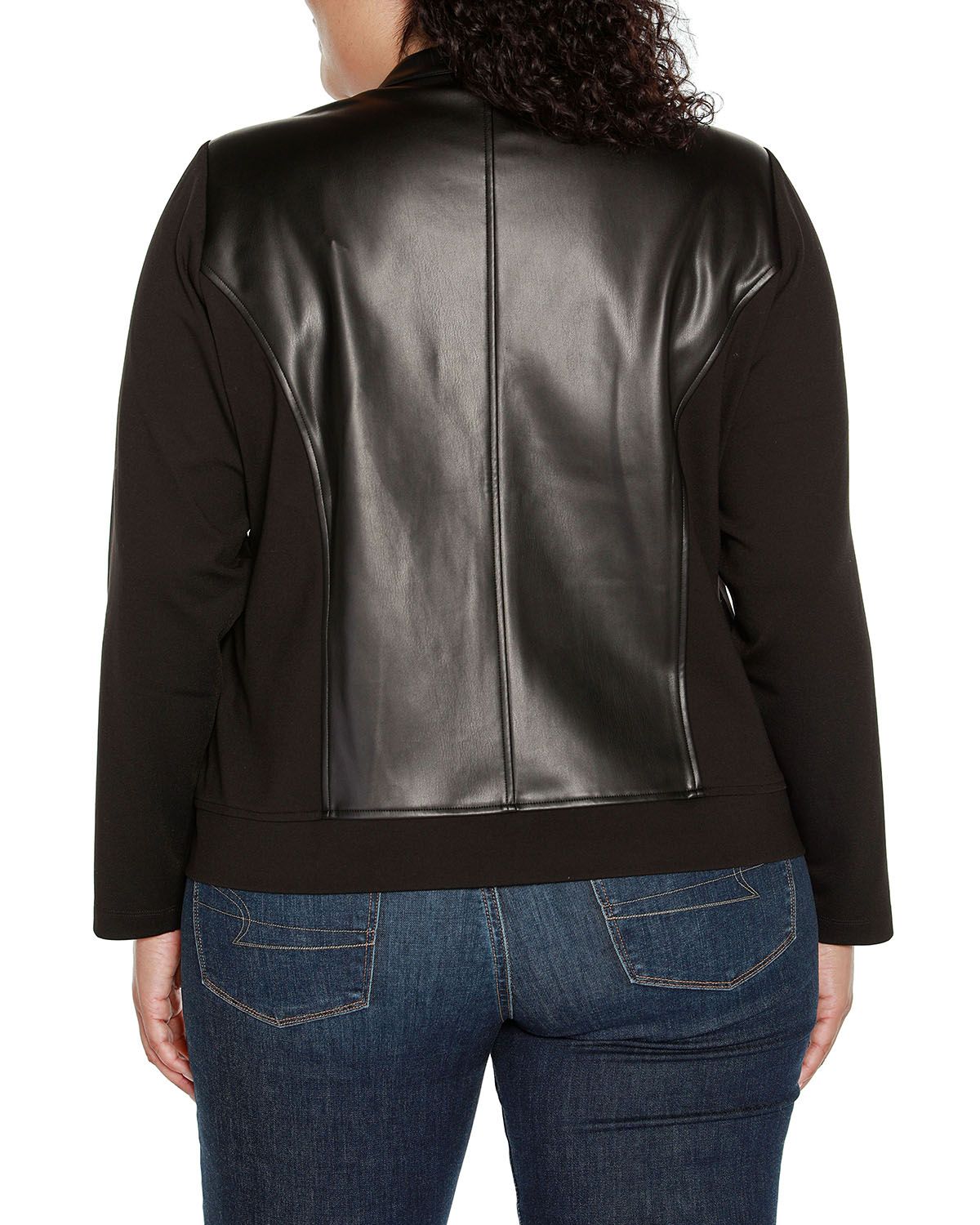 Plus Size Faux-Leather Moto Jacket