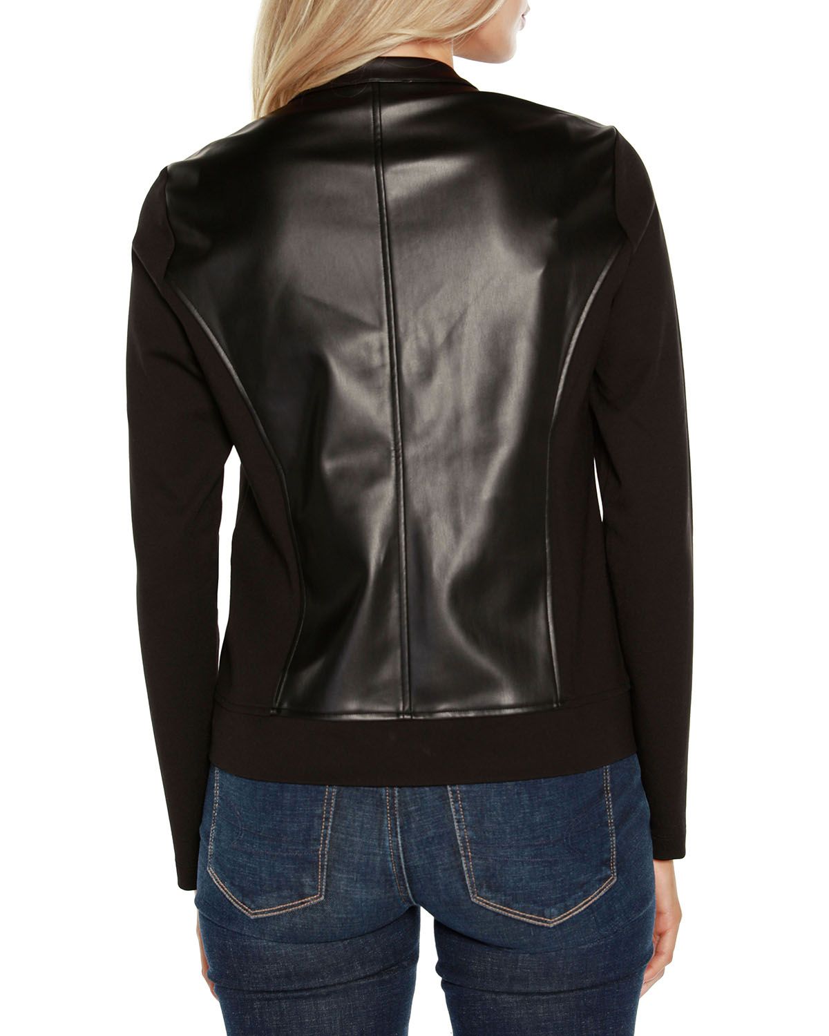 Faux-Leather Moto Jacket
