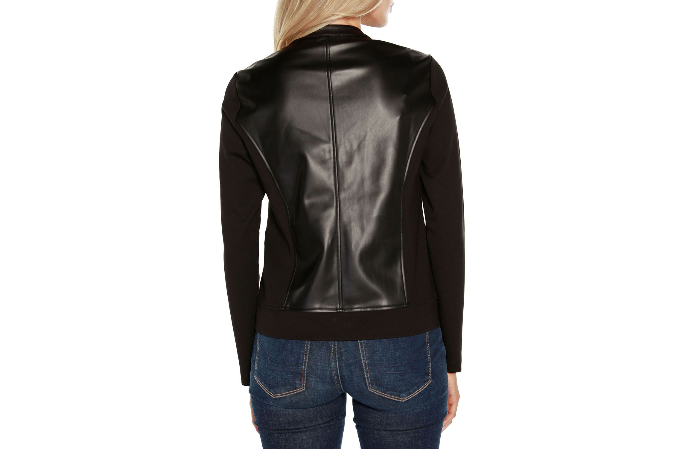 Faux-Leather Moto Jacket