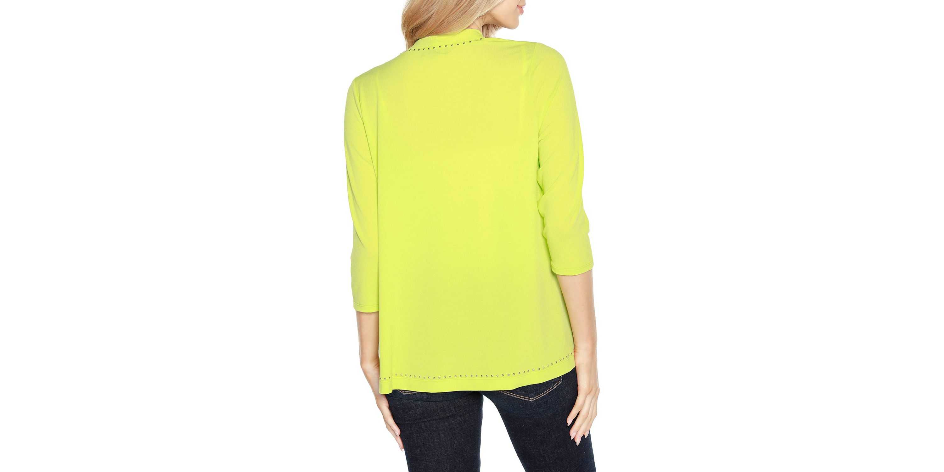 Embellished Open-Front Knit Cardigan