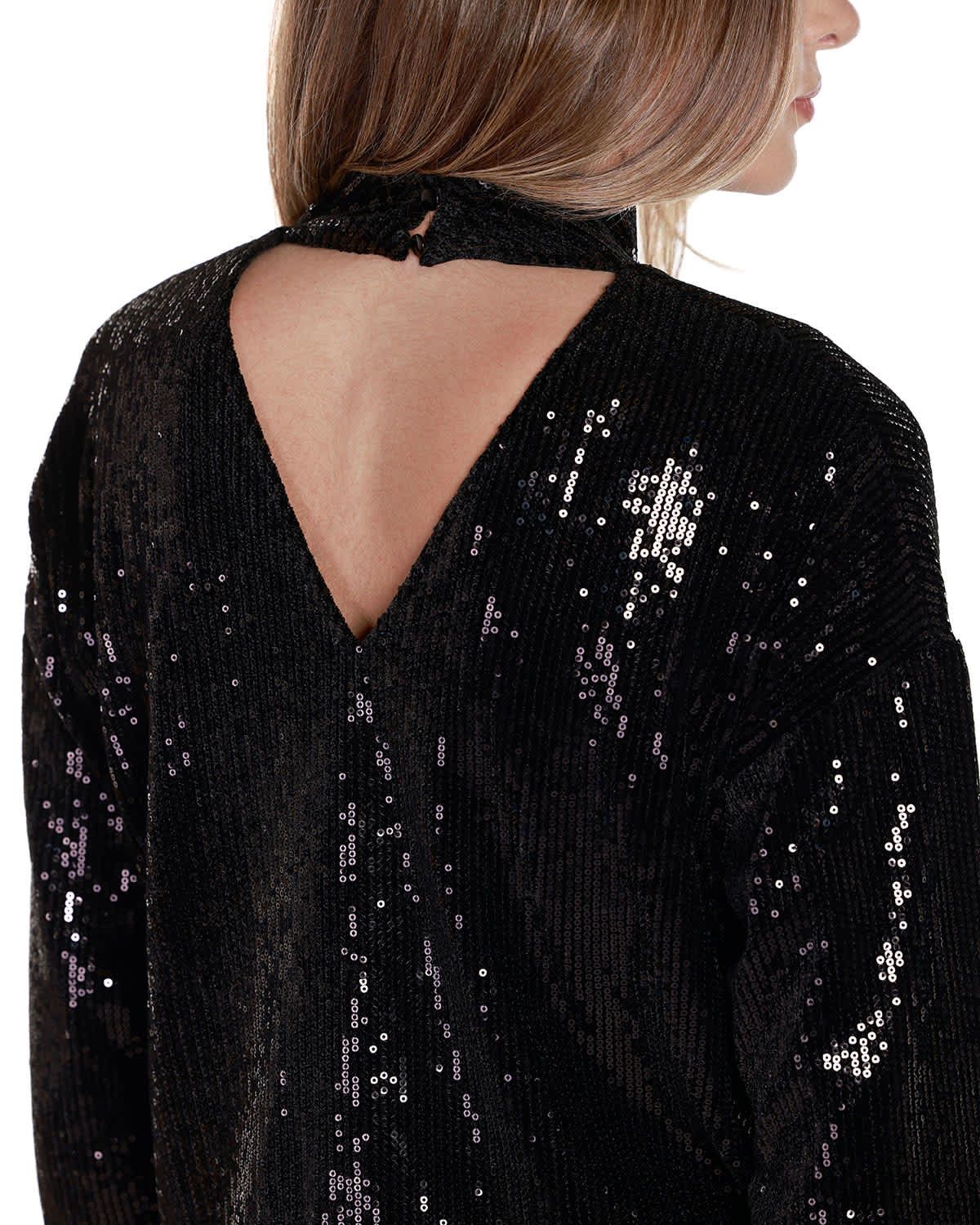 Sequin Top with Back Cutout