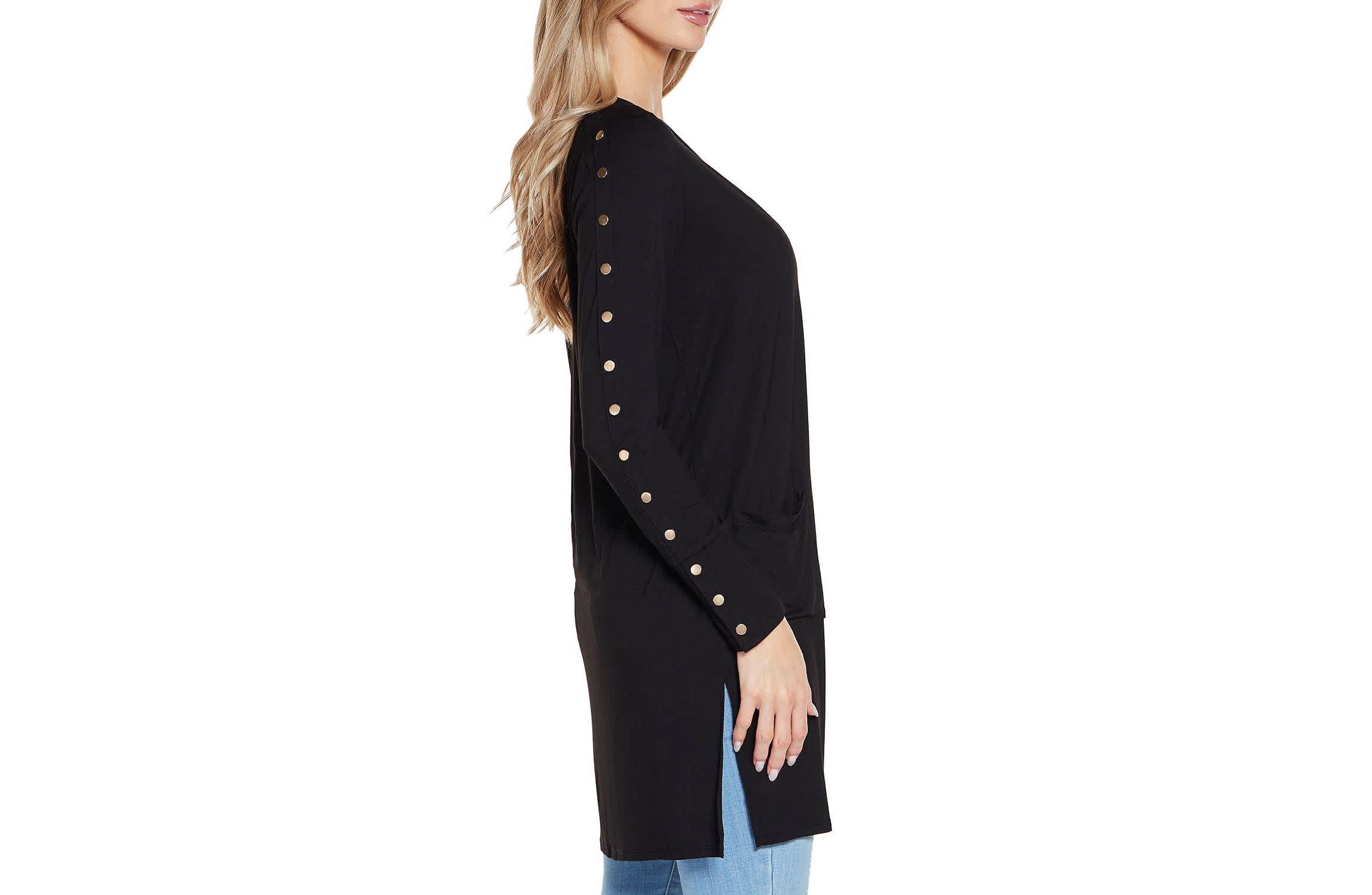 Embellished Sleeve Knit Open Cardigan
