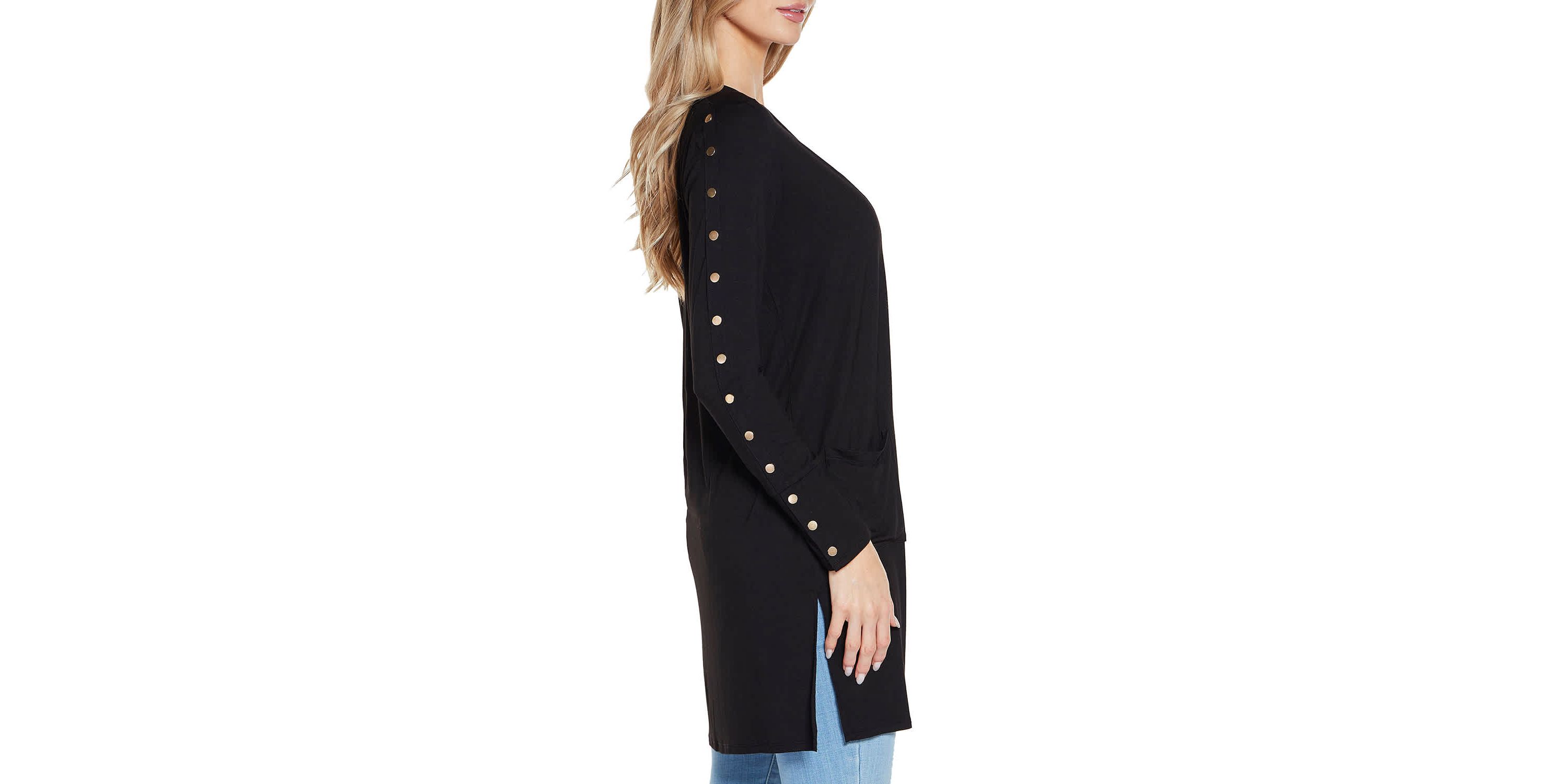 Embellished Sleeve Knit Open Cardigan