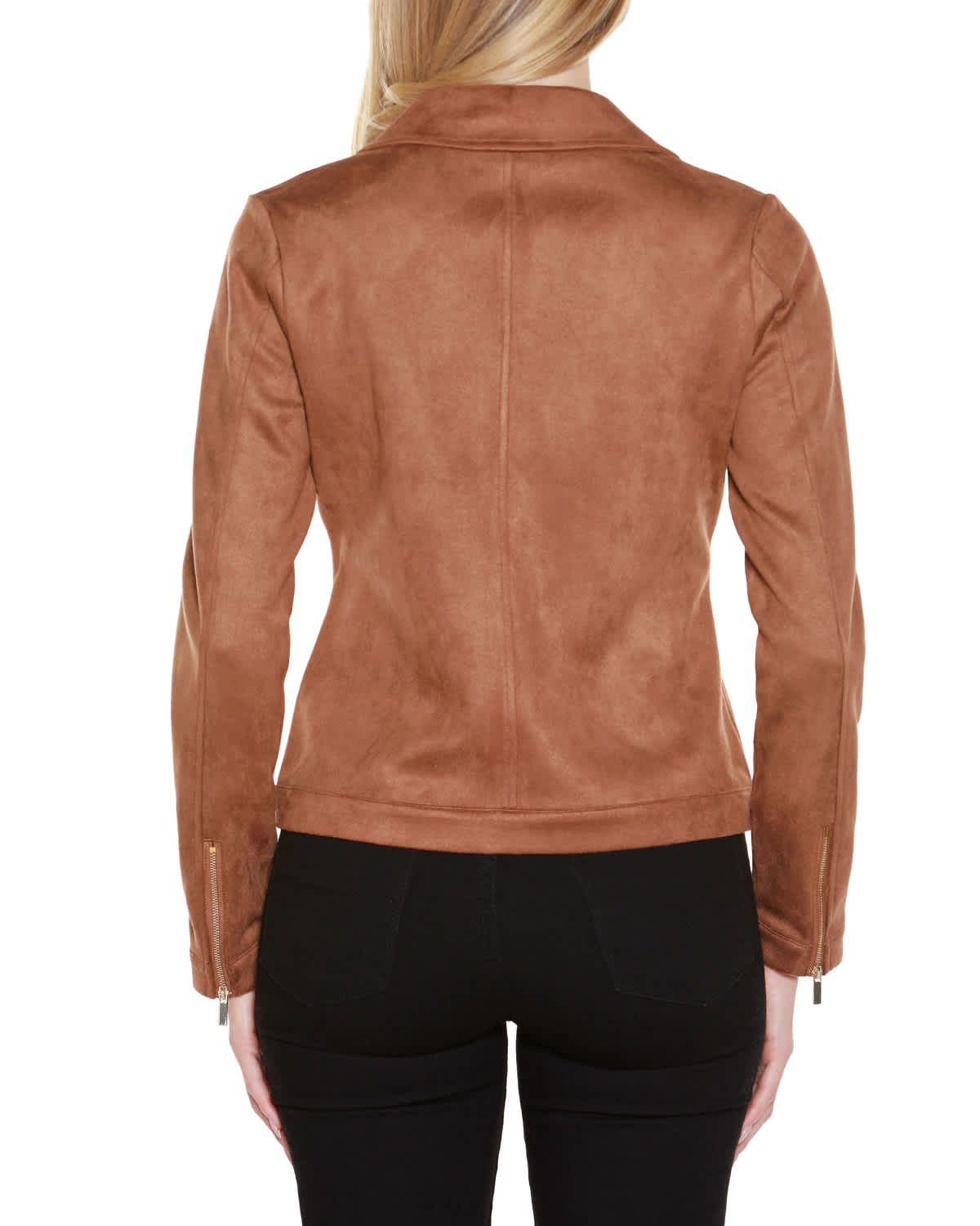 Faux-Suede Moto Jacket
