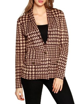 Houndstooth Sweater Blazer