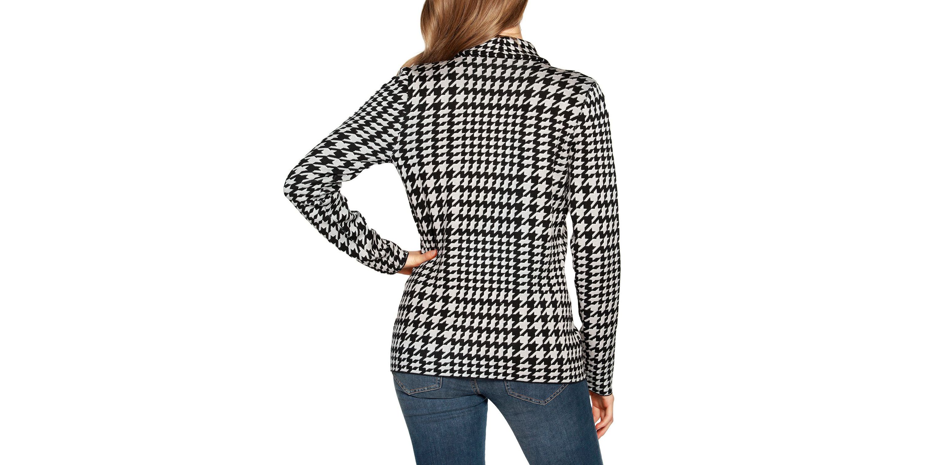 Houndstooth Sweater Blazer