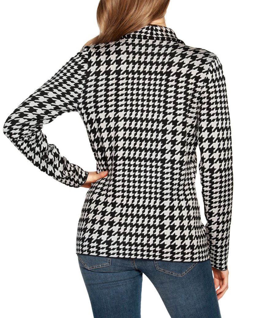 Houndstooth Sweater Blazer
