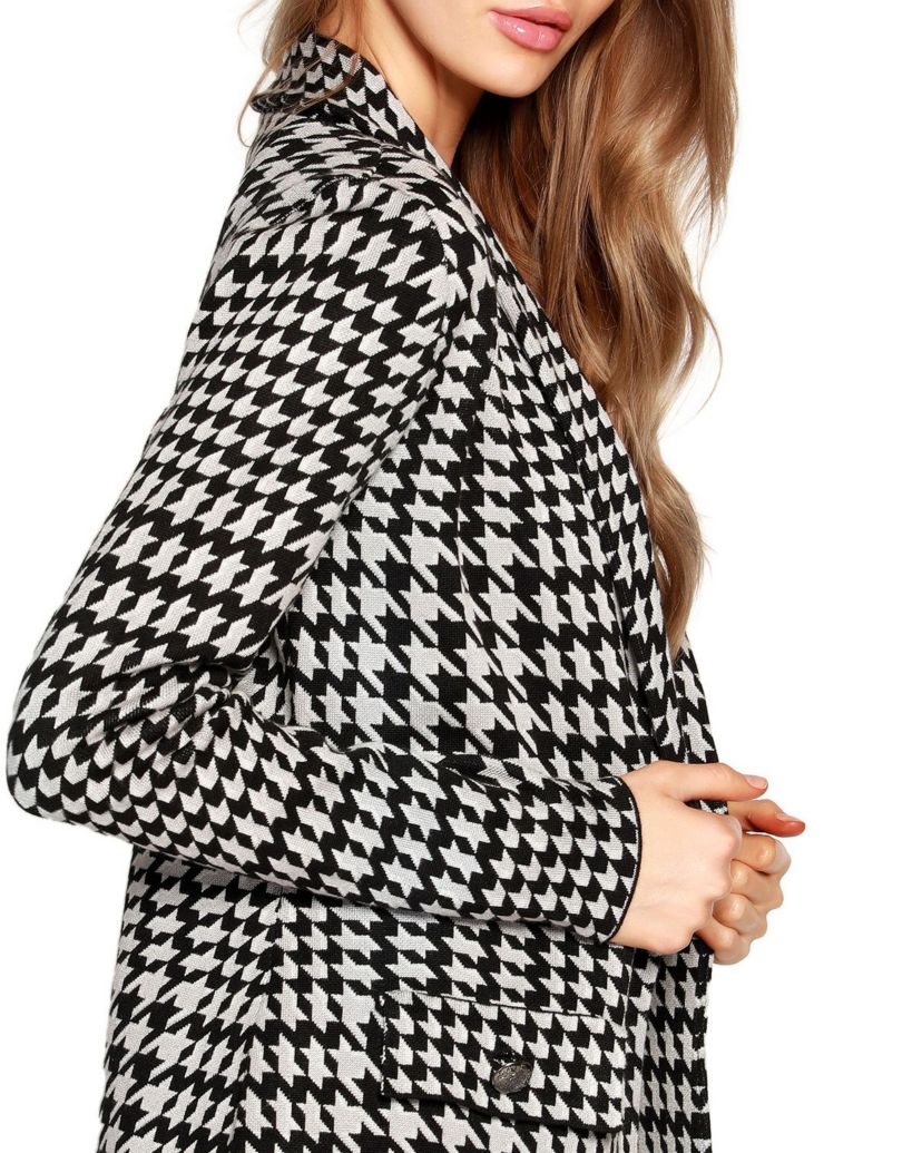 Houndstooth Sweater Blazer