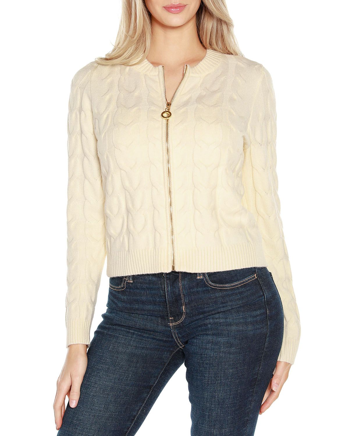 Zip Cable Sweater