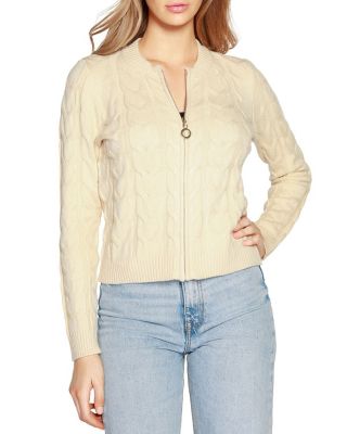 Belldini Black Label Women's Zip Cable Sweater