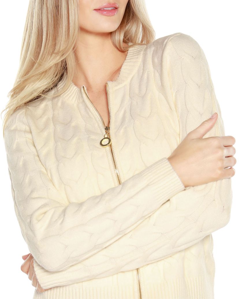 Zip Cable Sweater