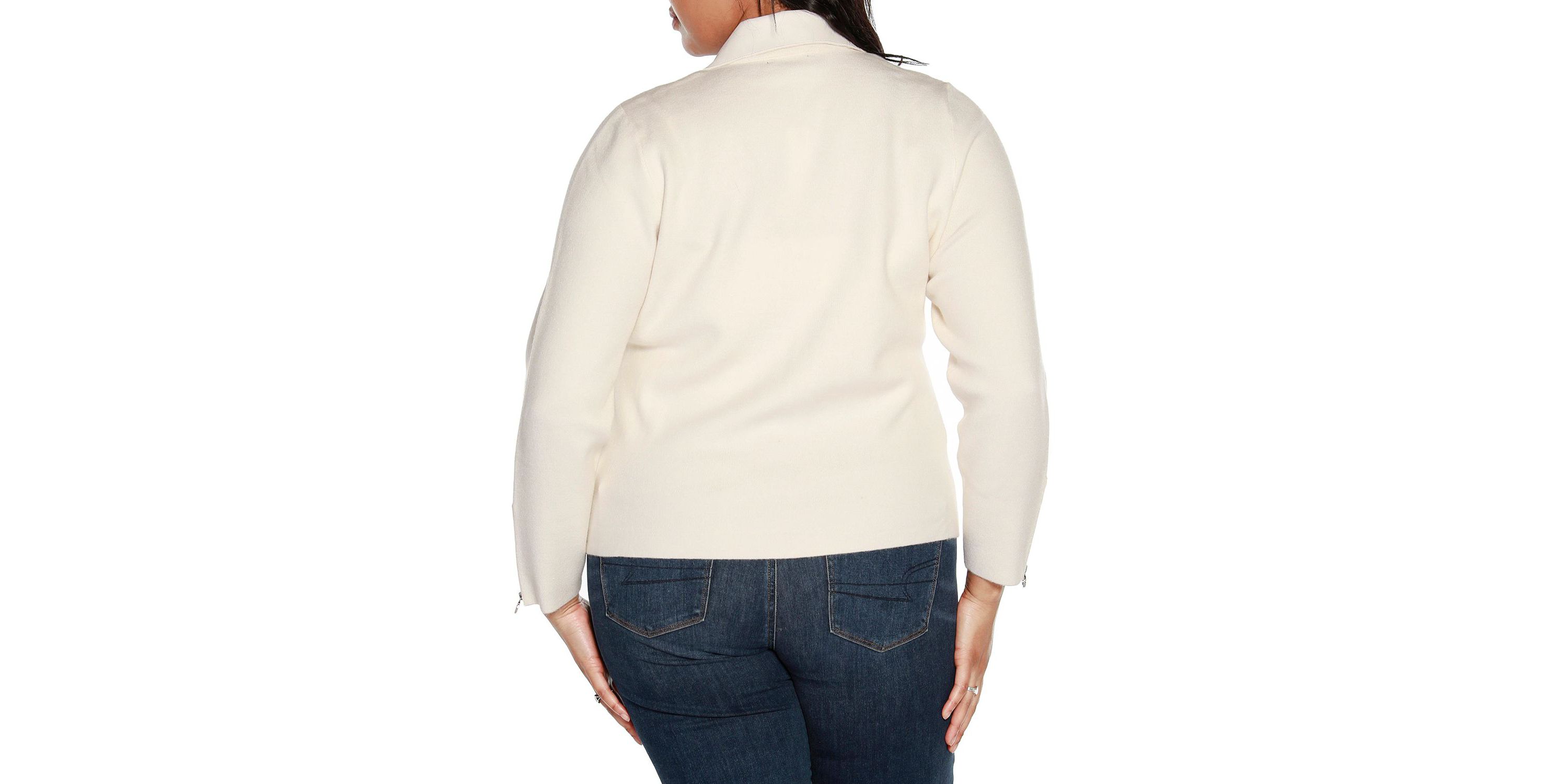 Plus Size Motorcycle Sweater Jacket