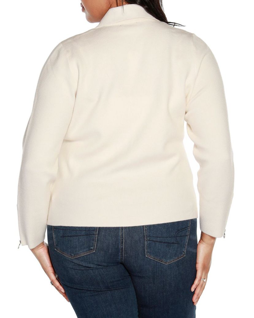 Plus Size Motorcycle Sweater Jacket