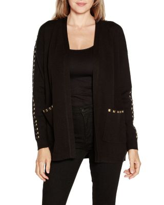 売れ筋商品|||ベルディーニ ニット&セーター アウター レディース Plus Size Black Label Embellished Sleeve Knit Open Cardigan Sweater White Belldini Black Label Embellished Open-Front Cardigan | belk