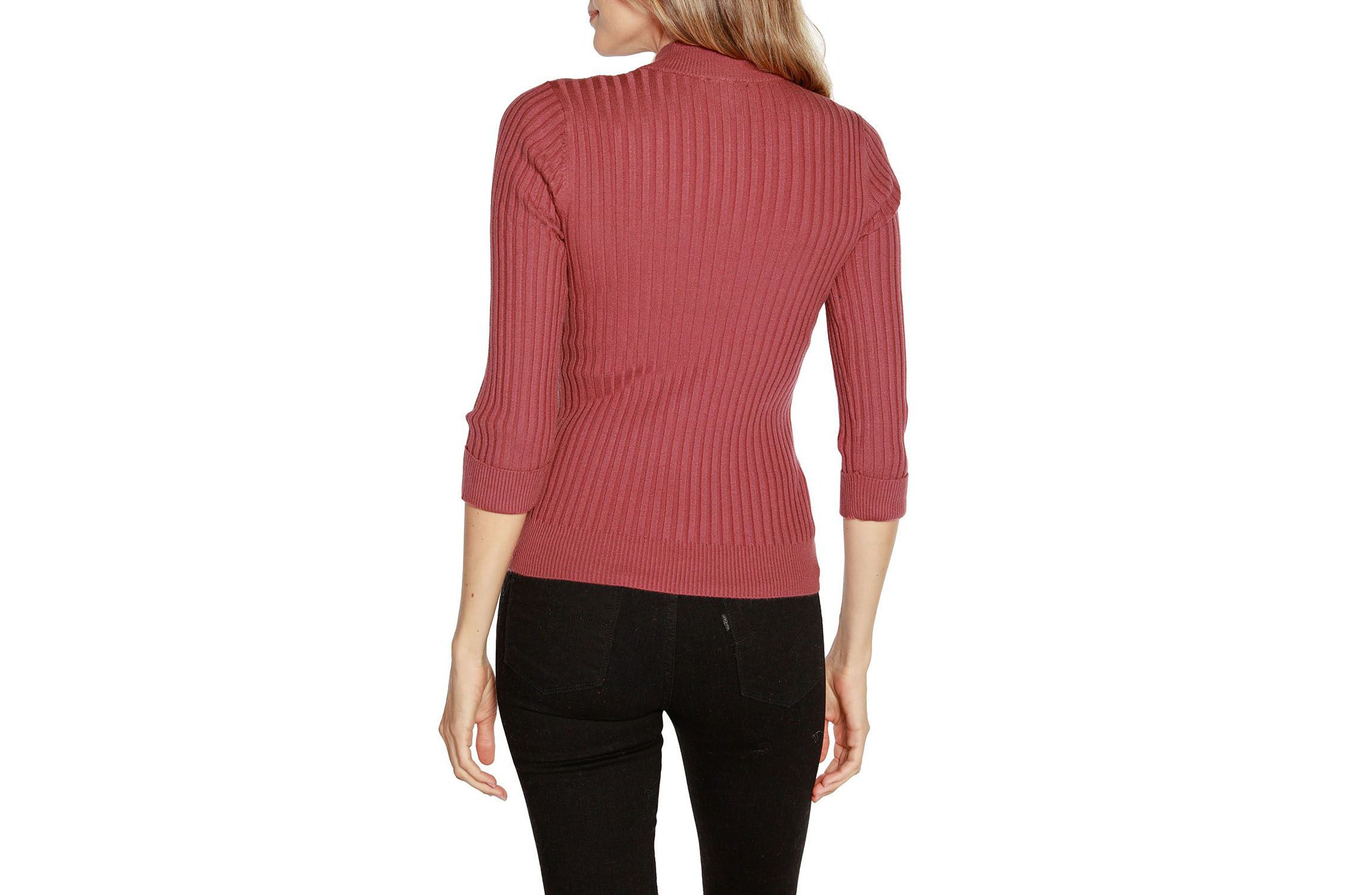 Ribbed Quarter-Zip Sweater