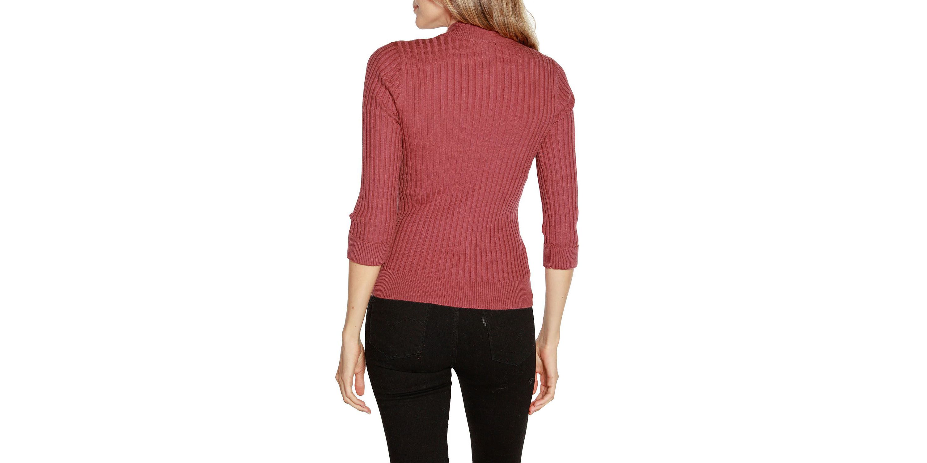 Ribbed Quarter-Zip Sweater