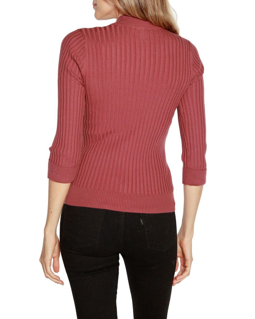 Ribbed Quarter-Zip Sweater