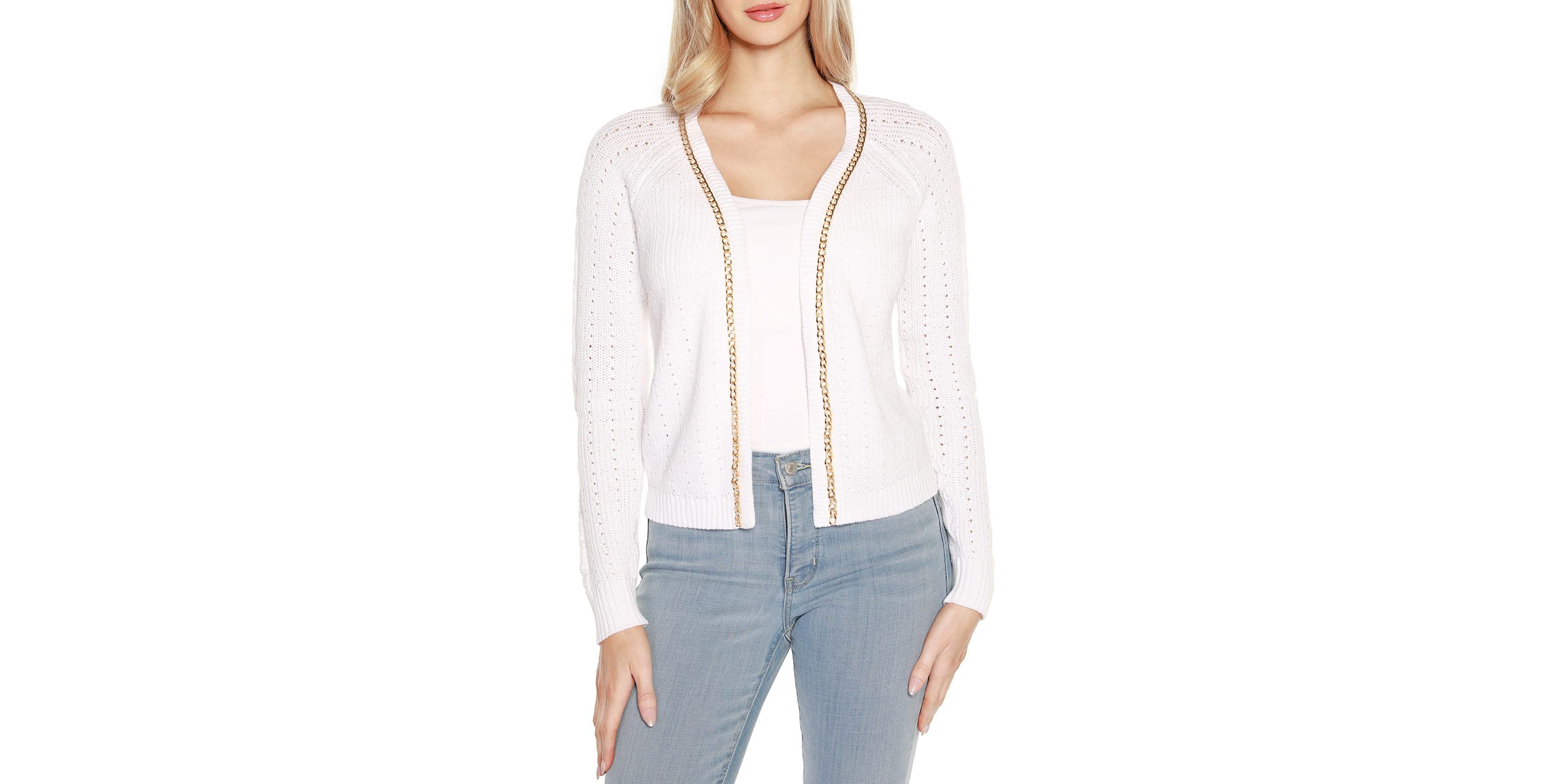 Chain Detail Shrug Cardigan Sweater