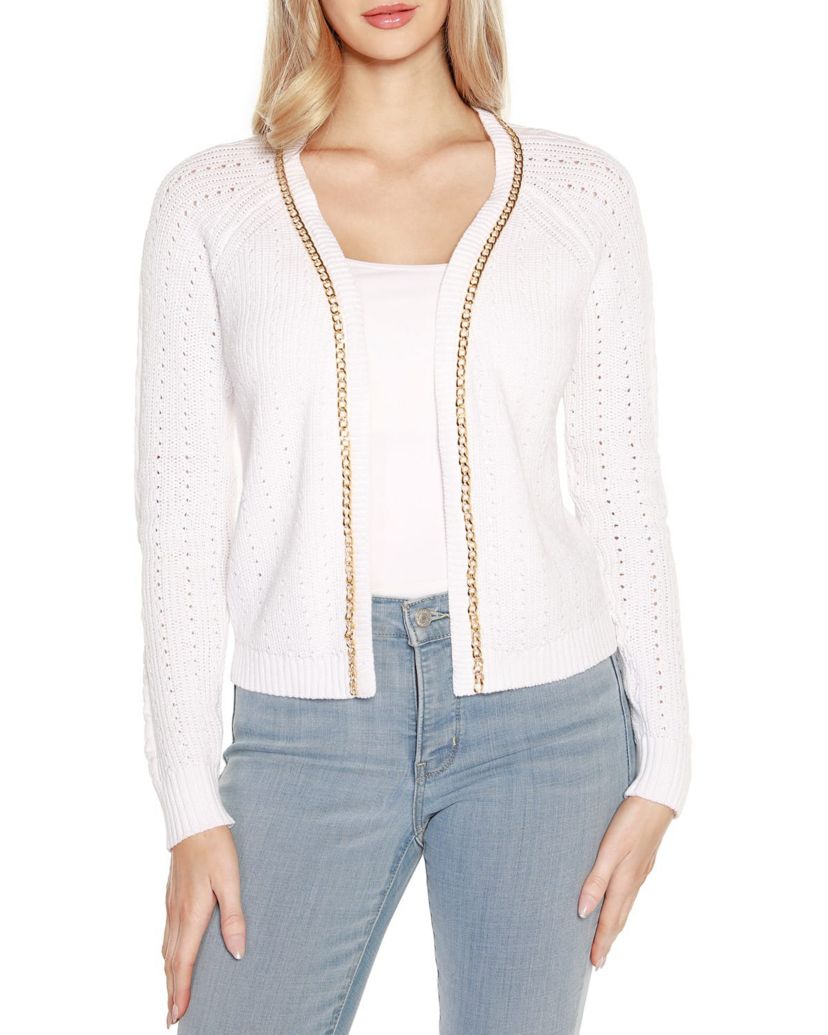 Chain Detail Shrug Cardigan Sweater