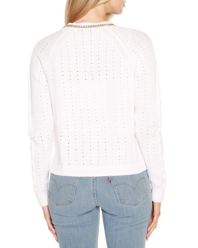Chain Detail Shrug Cardigan Sweater