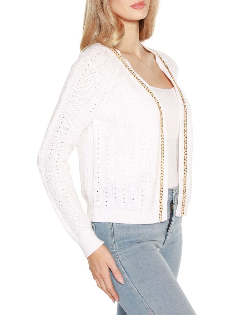 Chain Detail Shrug Cardigan Sweater