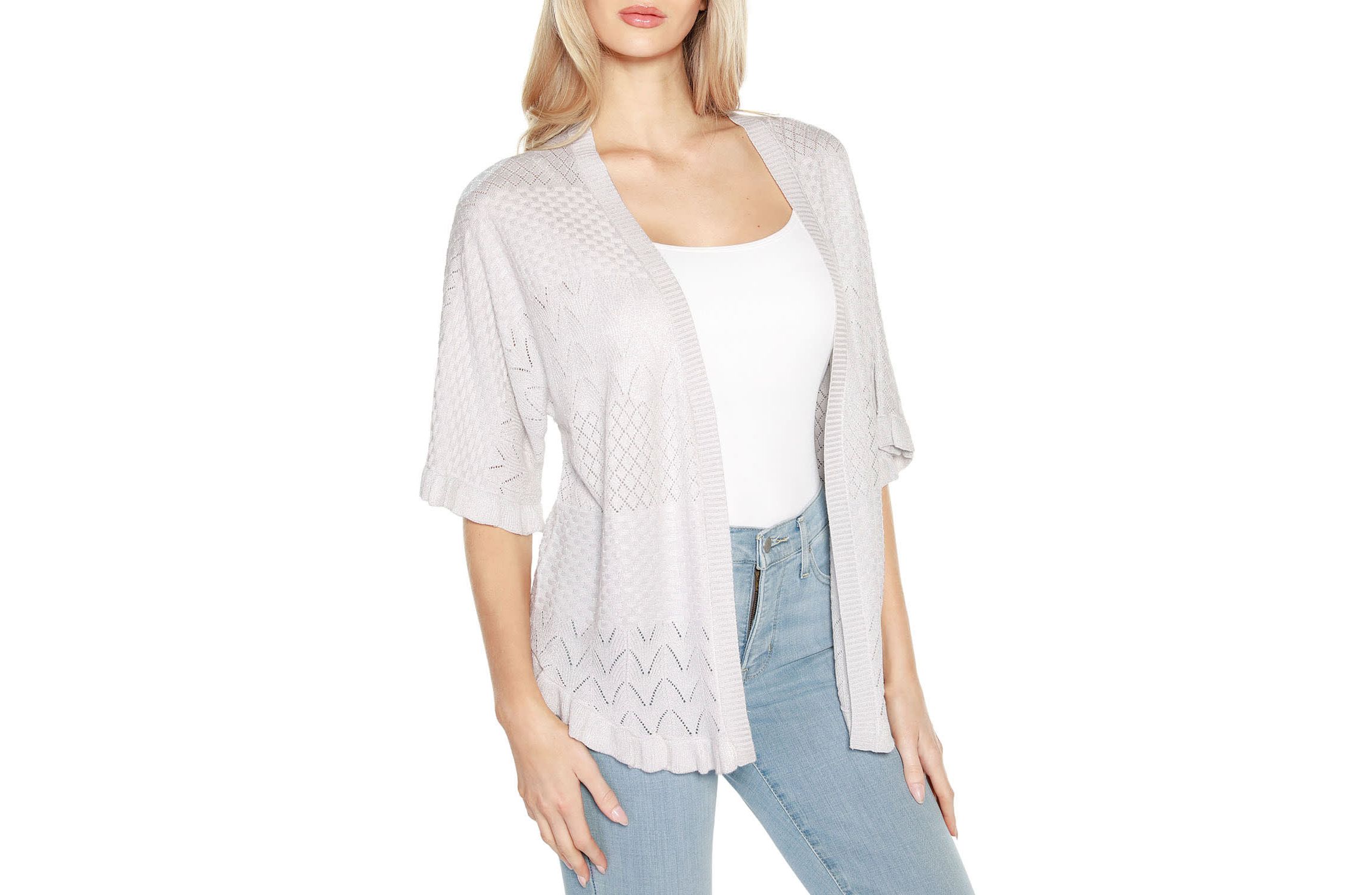 Ruffled Shirttail Hem Cardigan