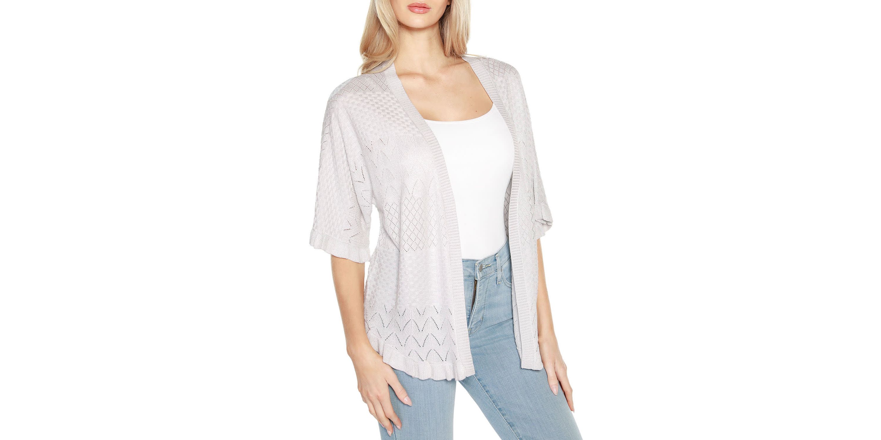 Ruffled Shirttail Hem Cardigan